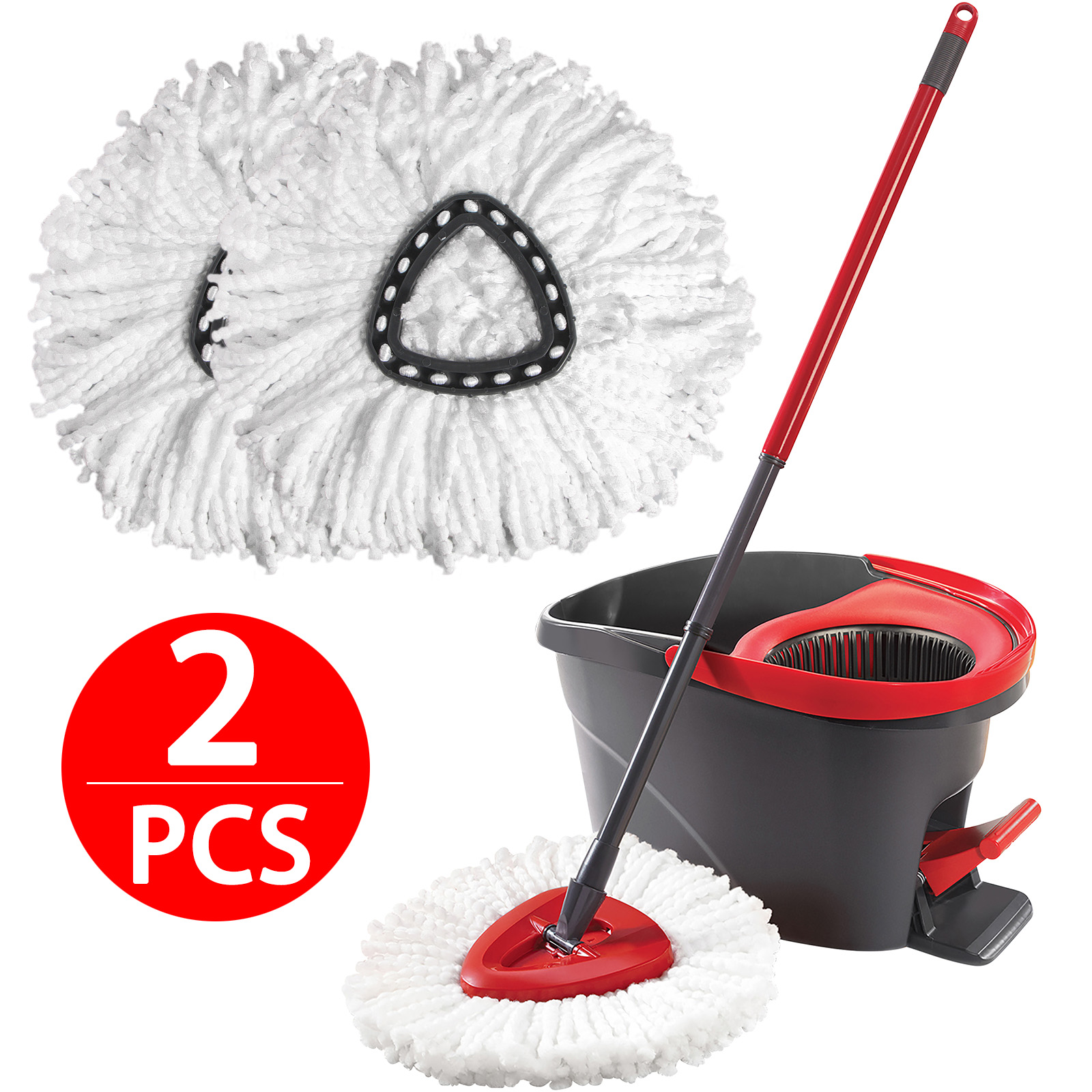 4/2/1X Replacement Heads Easy Cleaning Mopping Wring Spin Mop Refill