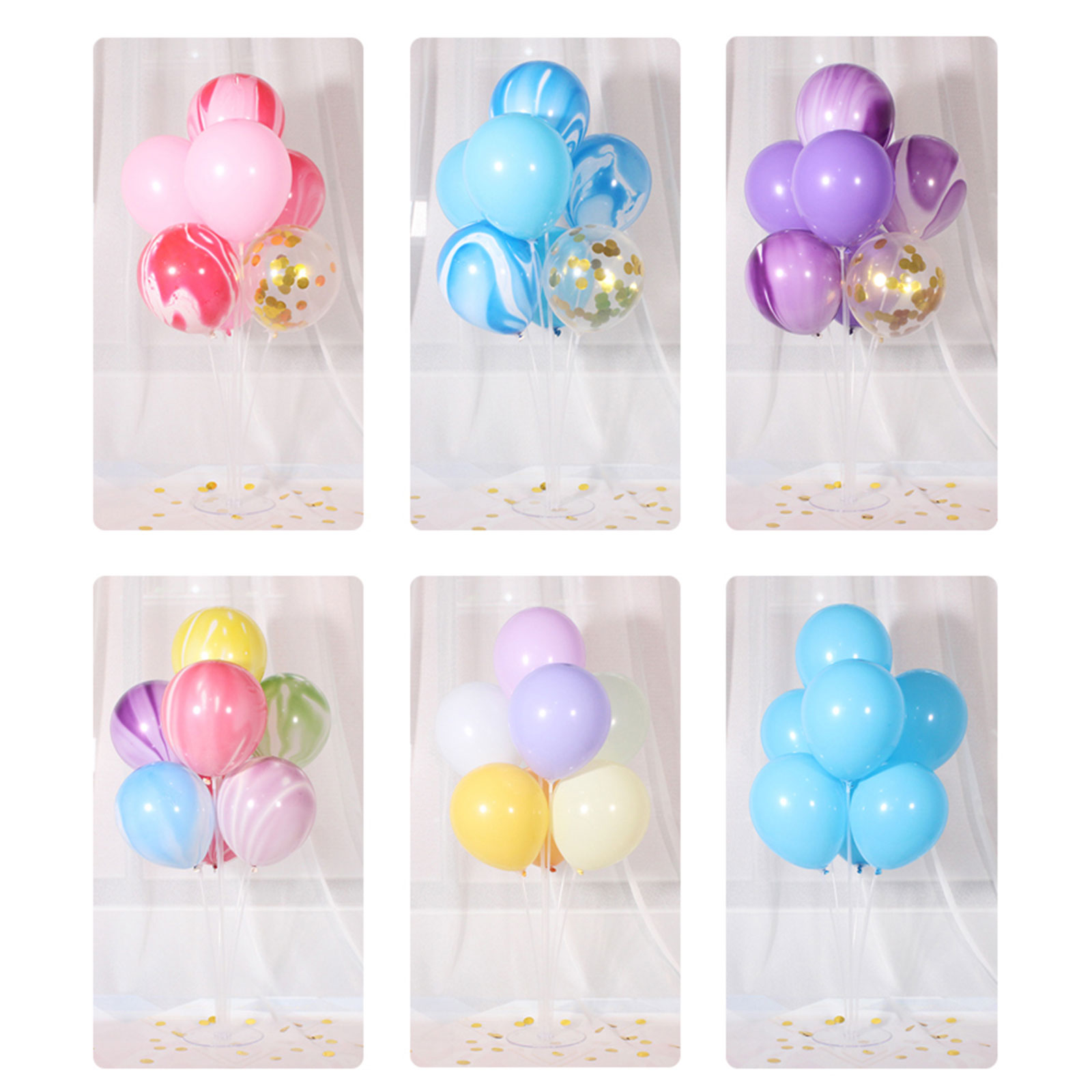 2X 70cm Clear Balloon Column Base Plastic Balloons Stand Wedding Birthday Decor eBay