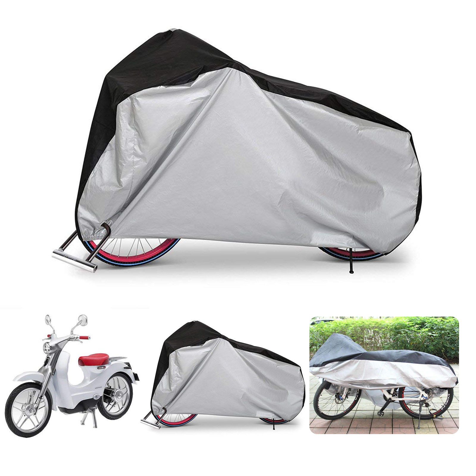 Universal Waterproof Nylon Bicycle Cycle Bike Cover Outdoor Rain Dust Protector Ebay