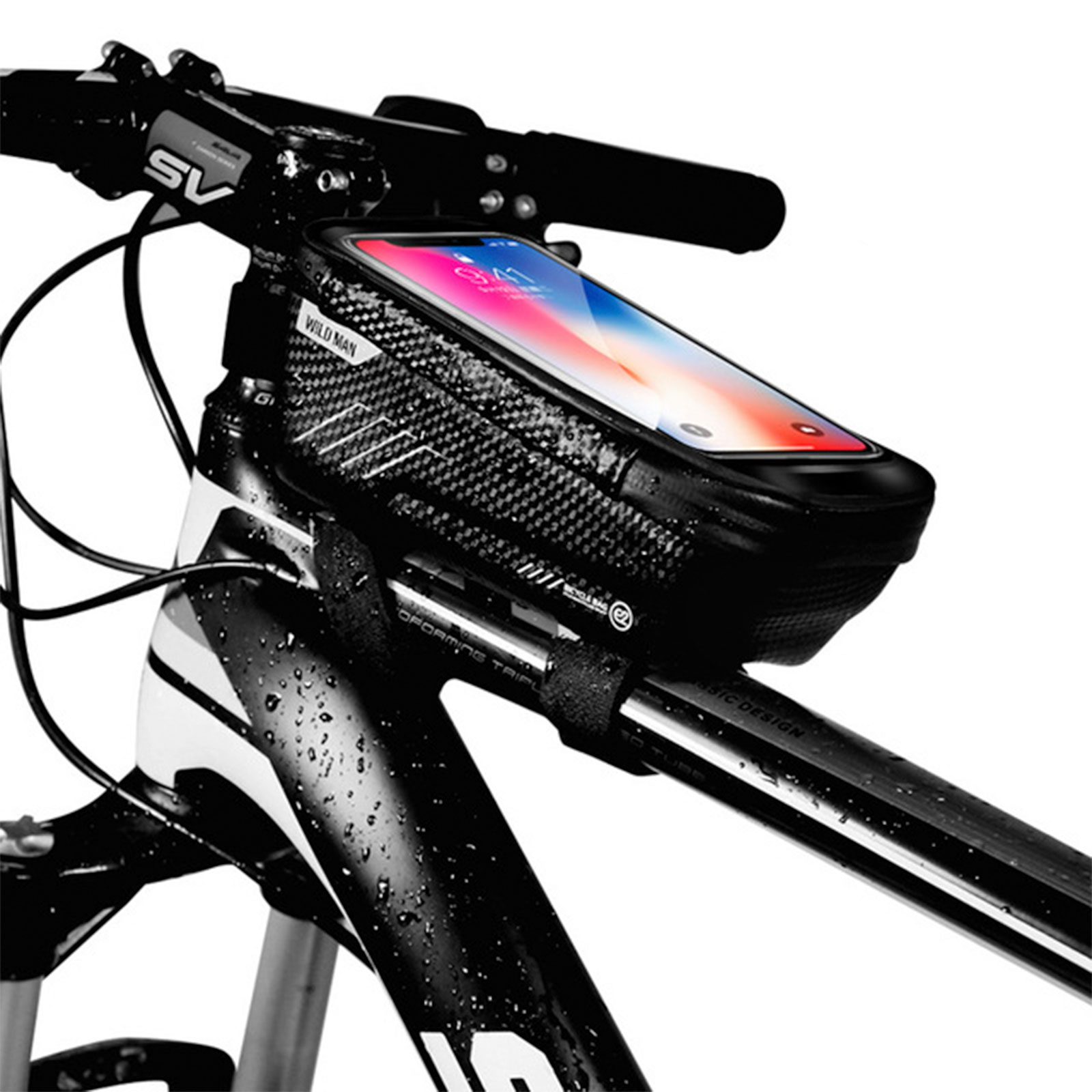 MTB Bicycle Cycling Bike Front Top Tube Frame Bag Phone Holder Case Waterproof 